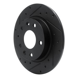 Mazda 3 Brake Rotor (1) - Rear Left - R1 Concepts - Drilled & Slotted - Black - `14-`25